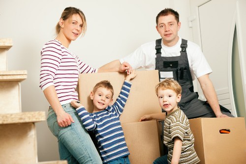 Local movers organizing a home for transport