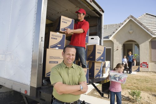 Happy customers receiving their belongings after a move