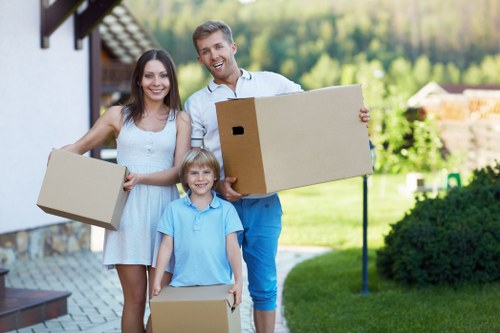 Movers handling household items with care in Haberfield