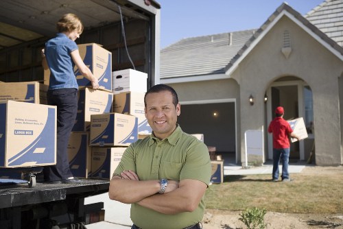 Packing boxes in a Notting Hill home