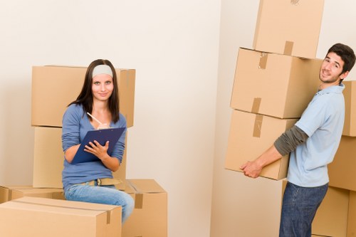 Experienced movers loading a house in Belmont